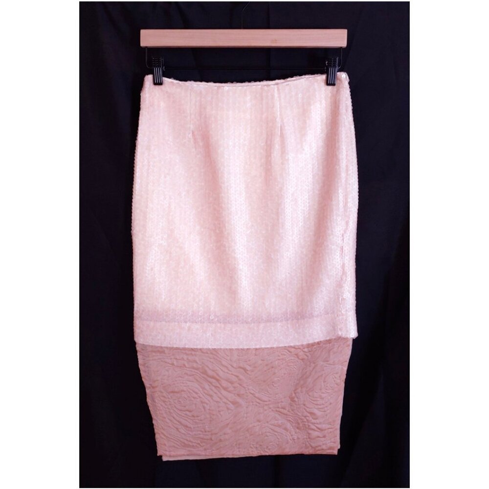 Lapointe Midi Skirt - Plush Matte Sequin W/Cloqu … - image 4